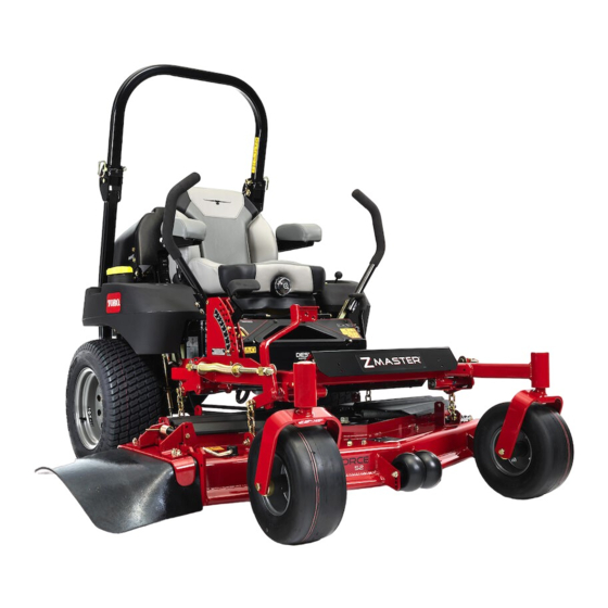 Toro Z Master Professional 7000 Serie Manuel De L'utilisateur