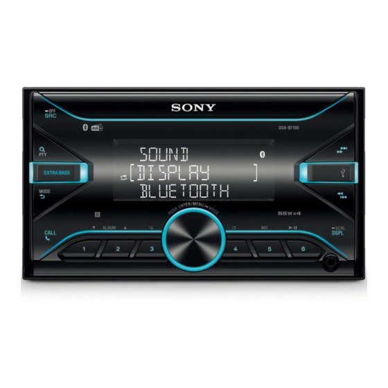 Sony DSX-B710D Mode D'emploi
