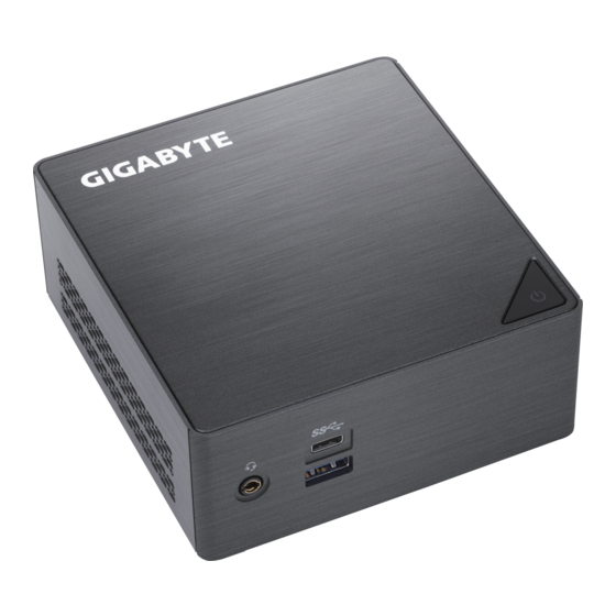 Gigabyte BRIXs Guide De Démarrage Rapide