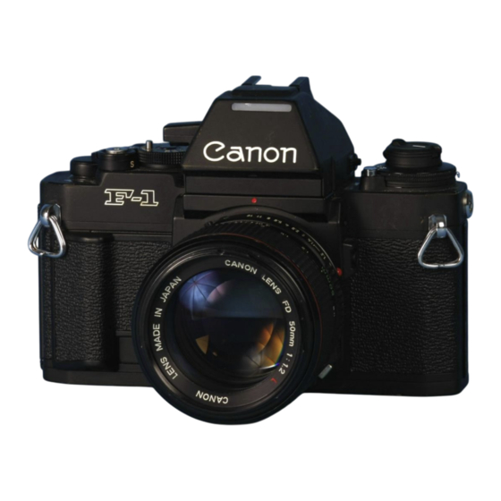 Canon F-1 Mode D'emploi