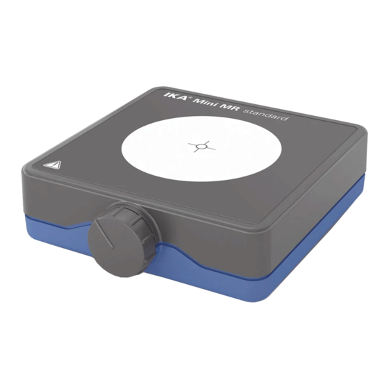 IKA Mini MR standard Mode D'emploi