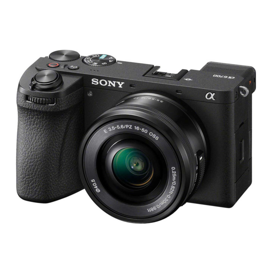 Sony ILCE-6700 Guide D'aide