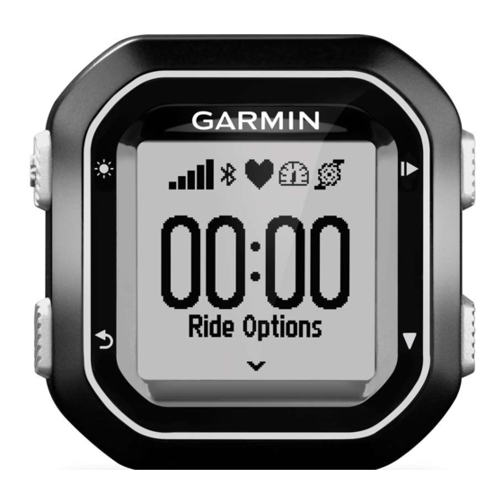 Garmin Edge 20 Manuel D'utilisation