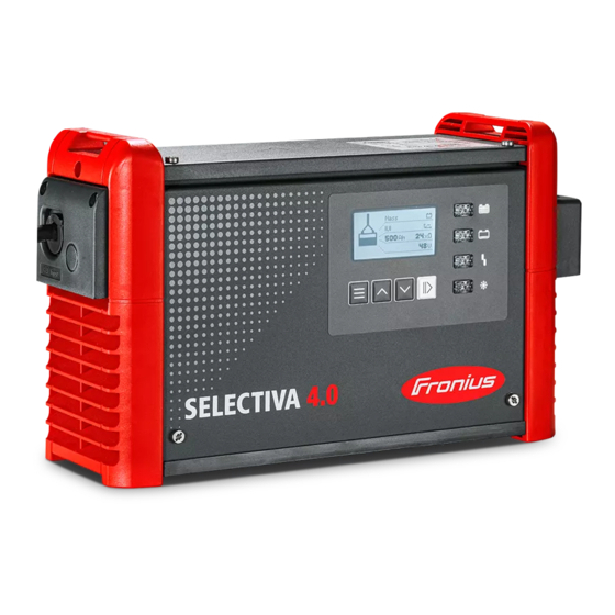 Fronius Selectiva 4.0 Serie Mode D'emploi