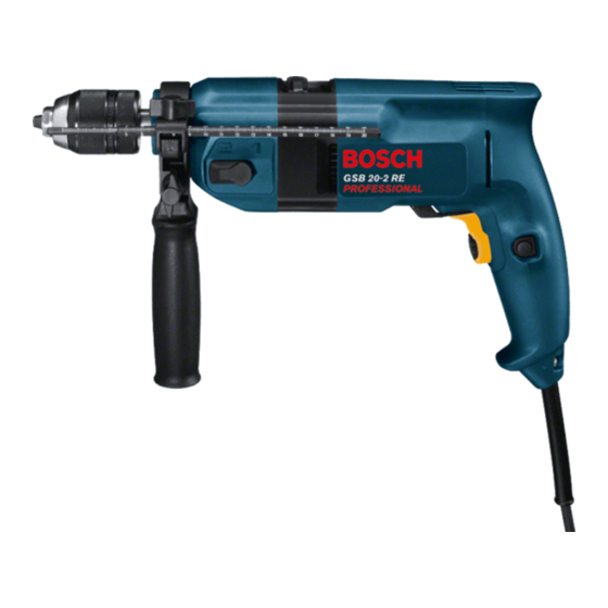 Bosch GSB Professional 20-2 Notice Originale