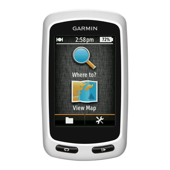 Garmin Edge Touring Manuel D'utilisation