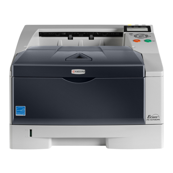 Kyocera Ecosys FS-1370DN Manuel D'utilisation