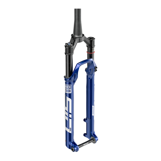 RockShox 2024+ SID SL Manuel D'entretien