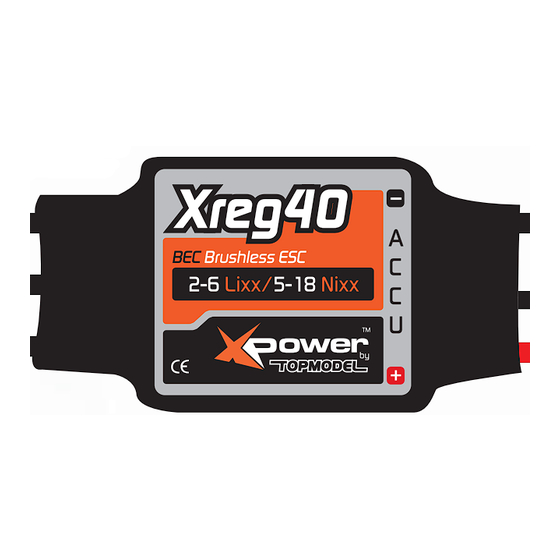 XPower BRUSHLESS XREG100HV Manuel D'utilisation