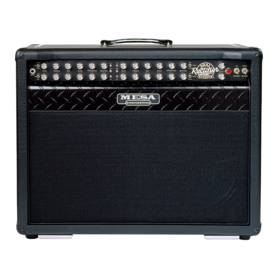 MESA ENGINEERING Dual Rectifier Roadster Mode D'emploi