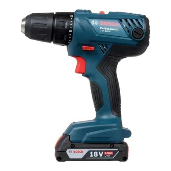 Bosch GSR 180-LI Professional Notice Originale