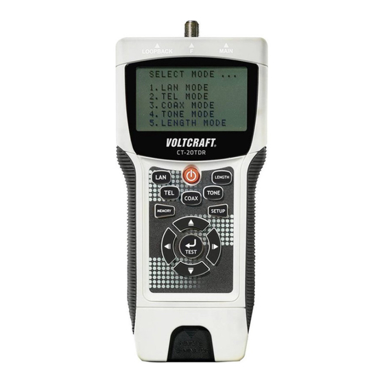 VOLTCRAFT CT-20TDR Mode D'emploi