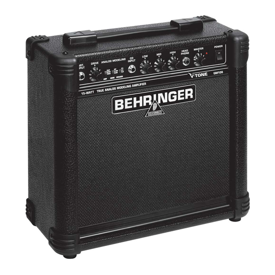 Behringer V-TONE GM108 Notice D'utilisation