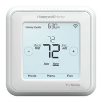 Honeywell Home TH6320ZW2003 Guide D'installation Professionnelle