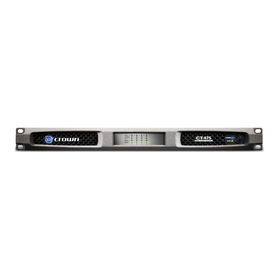 Harman Crown ComTech DriveCore CT 475 Manuel D'utilisation