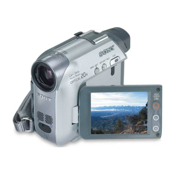 Sony HANDYCAM DCR-HC32 Mode D'emploi