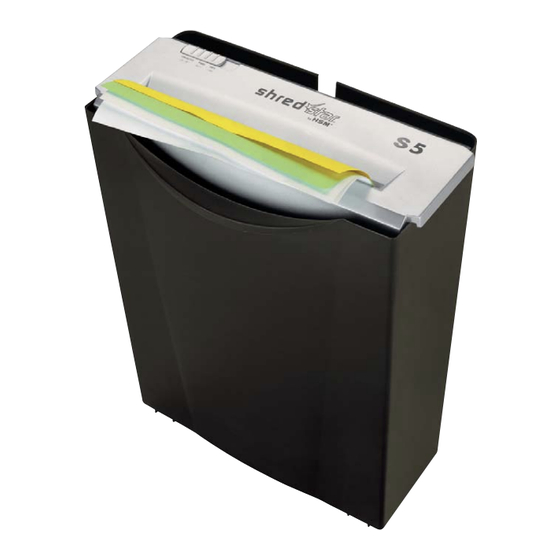 HSM ShredStar S5 Notice D'utilisation