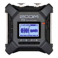 Zoom F3 Field Recorder Mode D'emploi