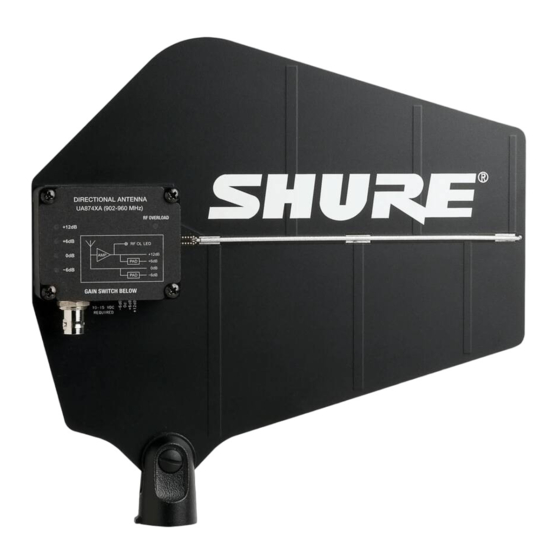 Shure UA874V Instructions D'installation