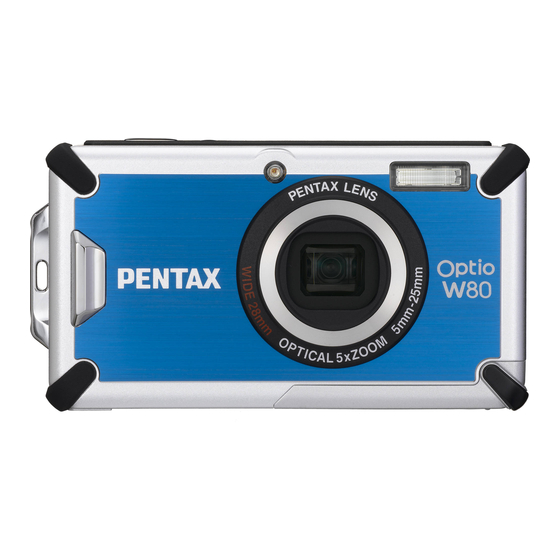 Pentax Optio W80 Guide Rapide