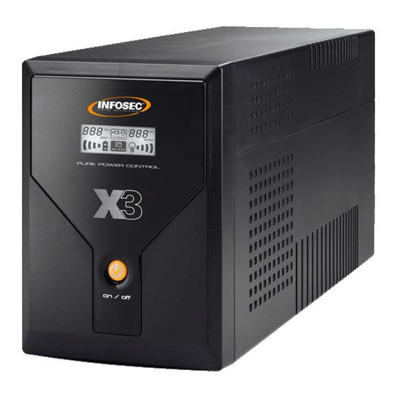 INFOSEC UPS SYSTEM X3 EX-500 Notice D'utilisation