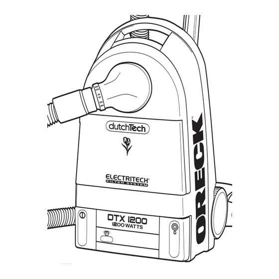 Oreck XL dutchTech DTX 1200A Guide D'utilisation