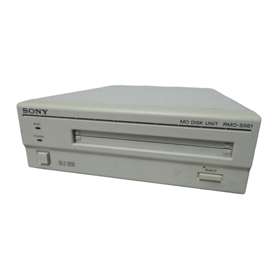 Sony RMO-S561 Mode D'emploi