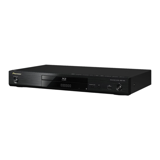 Pioneer BDP-160-K Mode D'emploi