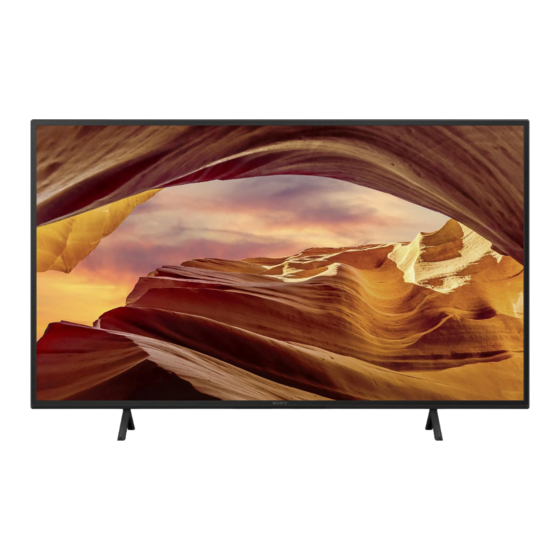 Sony BRAVIA KD-50X7WL Serie Guide D'installation