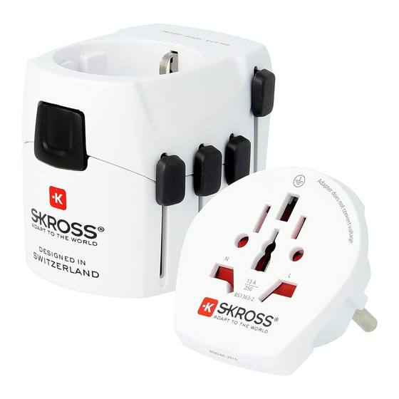 Skross World Adapter Pro Mode D'emploi