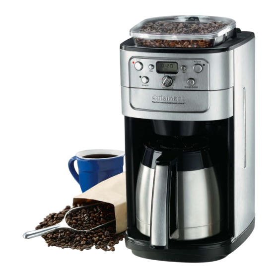 Cuisinart DGB-900BCC Serie Livret De Directives