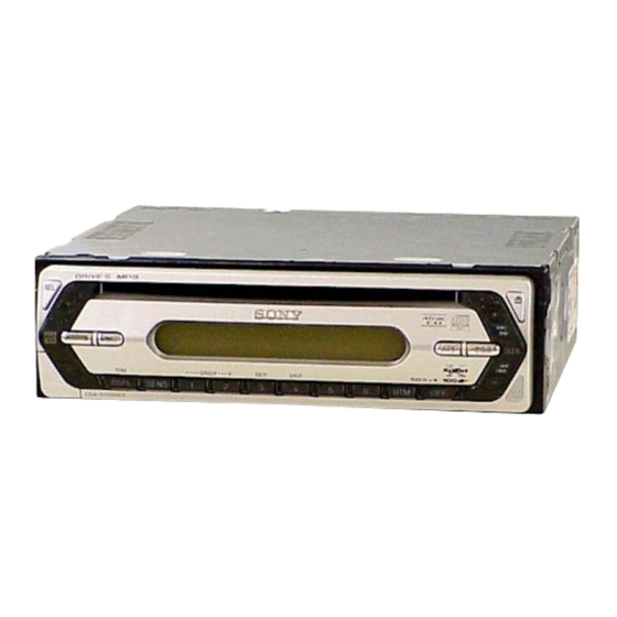 Sony CDX-S2210 Manuel D'installation Et De Connexion