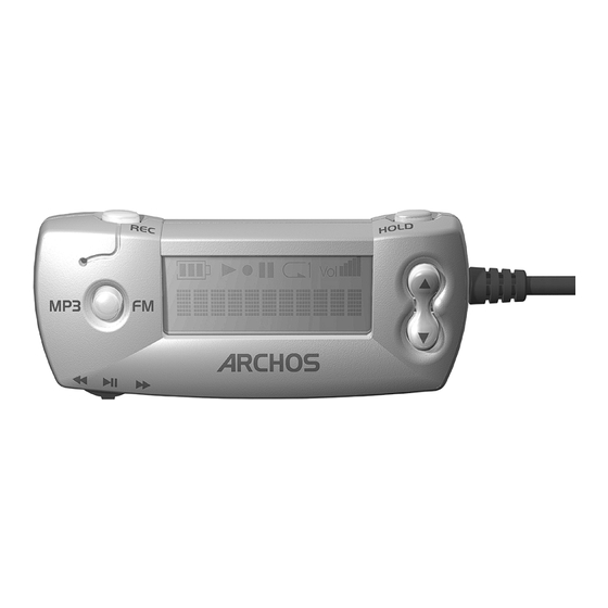 Archos AV300 FM Manuel D'utilisation