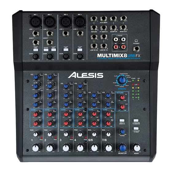 Alesis MultiMix 8 USB FX Guide D'utilisation