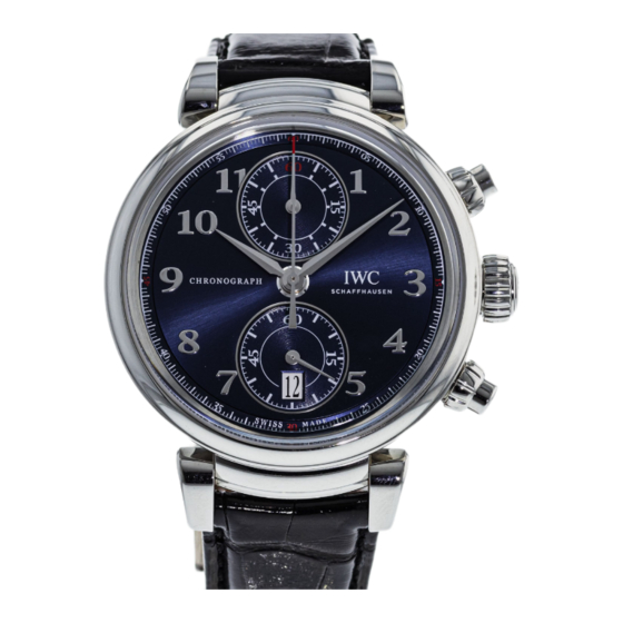 IWC Schaffhausen Da Vinci Chronograph Mode D'emploi