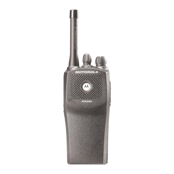 Motorola PR400 Manuel De L'utilisateur
