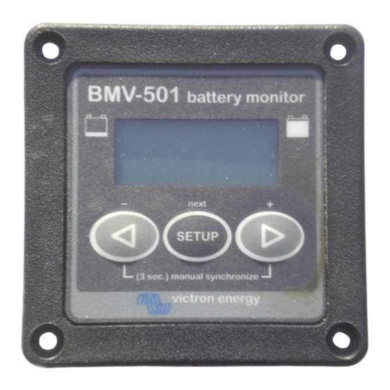 Victron energy BMV-501 Manuel D'utilisation