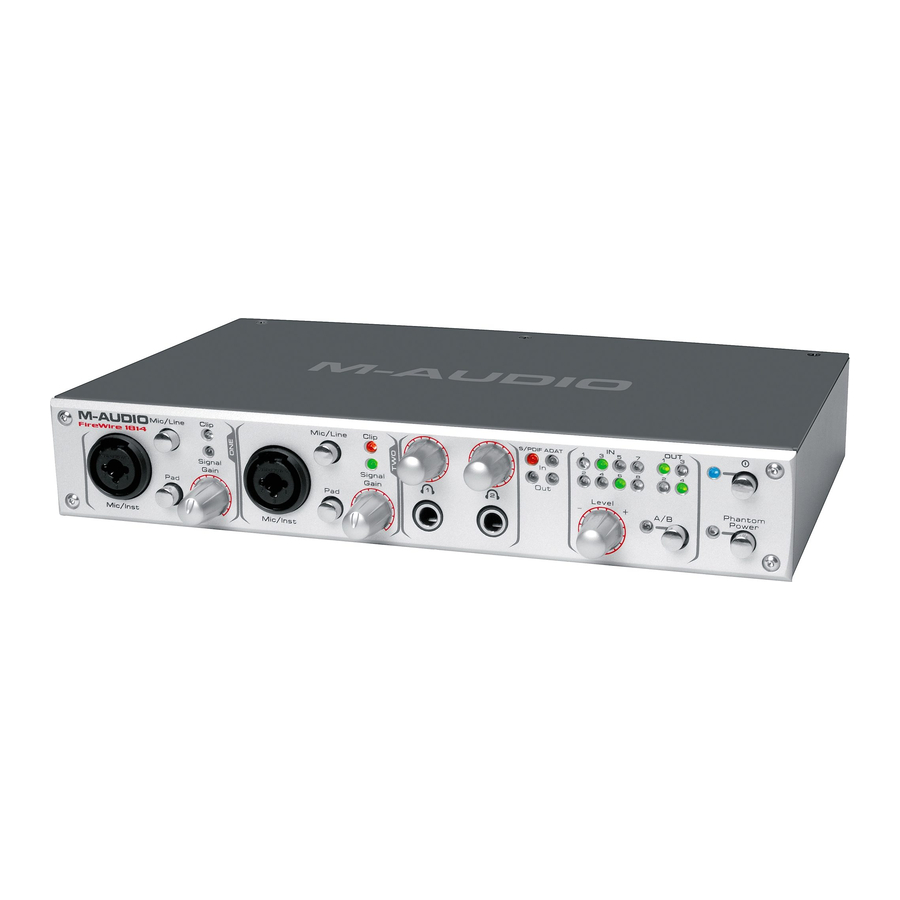 M-Audio FireWire 1814 Guide De L'utilisateur