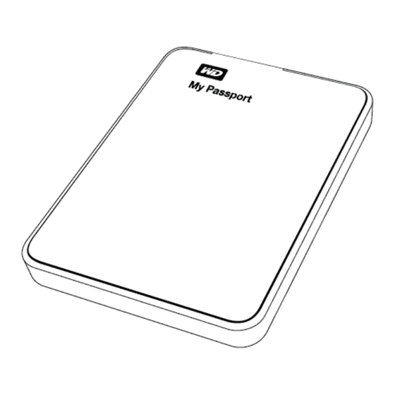 Western Digital My Passport Manuel D'utilisation