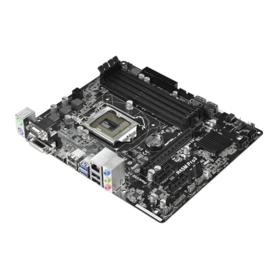 ASROCK B85M Pro3 Mode D'emploi