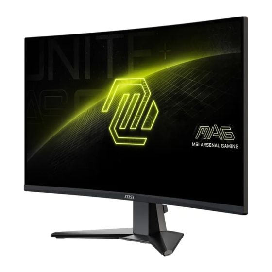MSI MAG 27CQ6F Guide D'utilisation