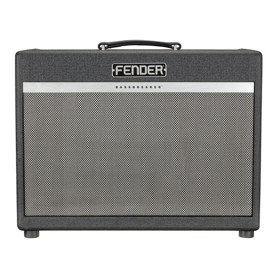 Fender BASSBREAKER 30R Mode D'emploi