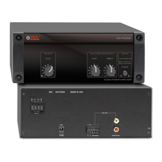 RDL HD-PA35A Installation Et Fonctionnement