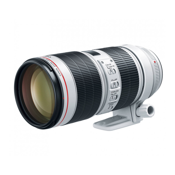 Canon EF70-200mm f/2.8L IS II USM Mode D'emploi