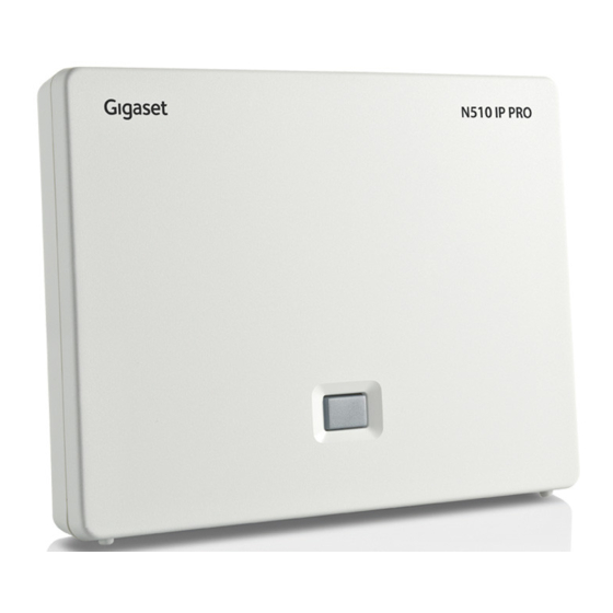 Gigaset N510 IP PRO Guide Utilisateur