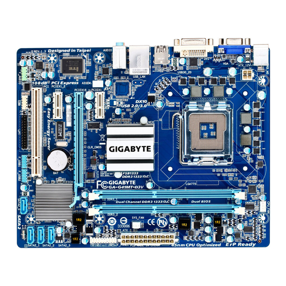 Gigabyte GA-G41MT-D3 Manuel D'utilisation