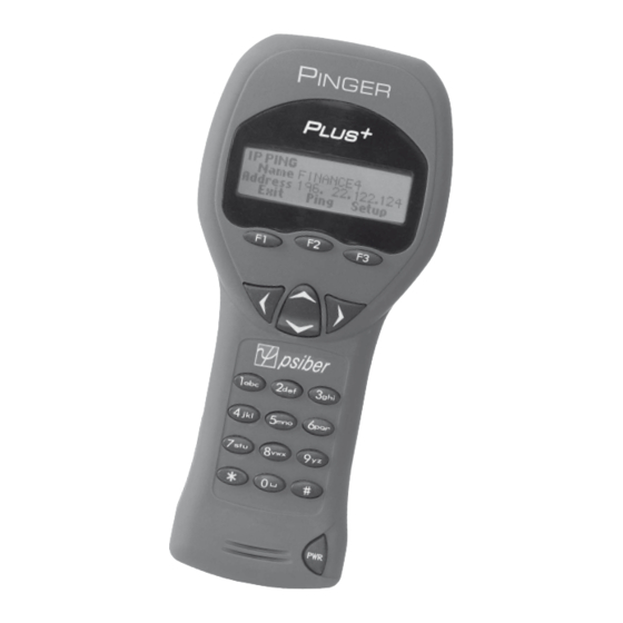 Psiber PINGER PLUS+ Manuel D'utilisateur