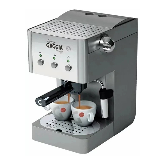 Gaggia Gran Prestige SIN040 GTU Mode D'emploi