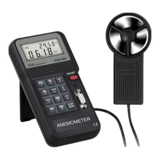 PCE Instruments PCE-007 Manuel D'utilisation