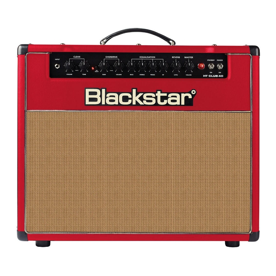 Blackstar Amplification HT CLUB 40 Mode D'emploi